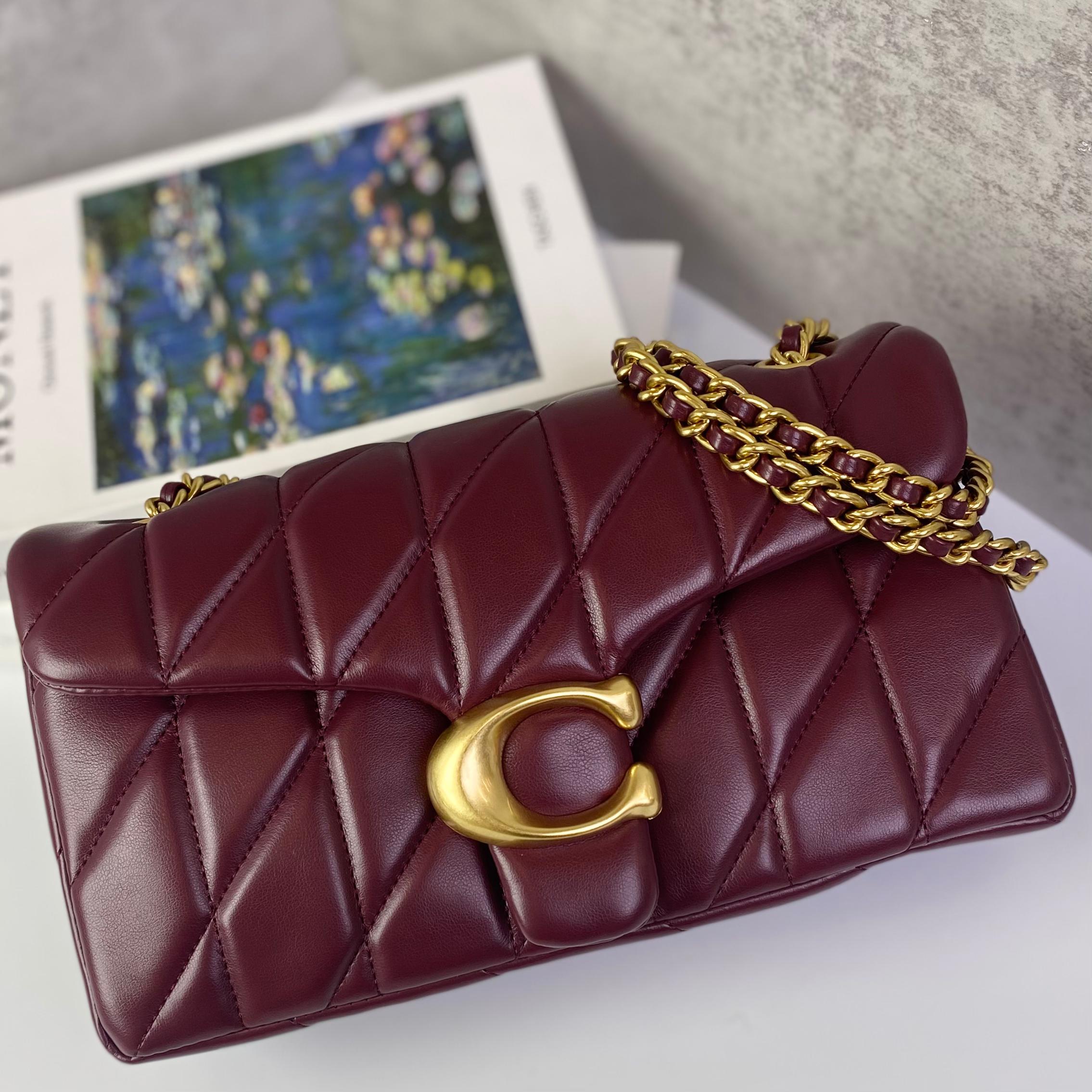 Túi Coach Tabby 26 Shoulder Quilting DS Red/Gold -